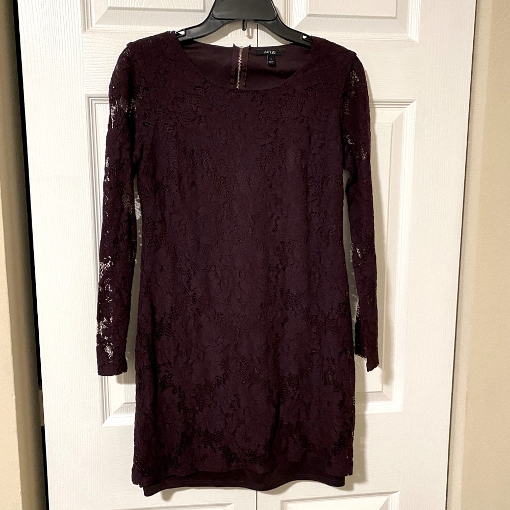 Beautiful Deep Purple Lace Dress